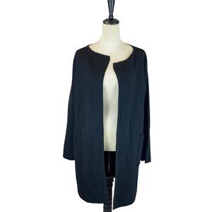 J Crew Sweater-blazer Women's Size Medium Wool Blend Black
